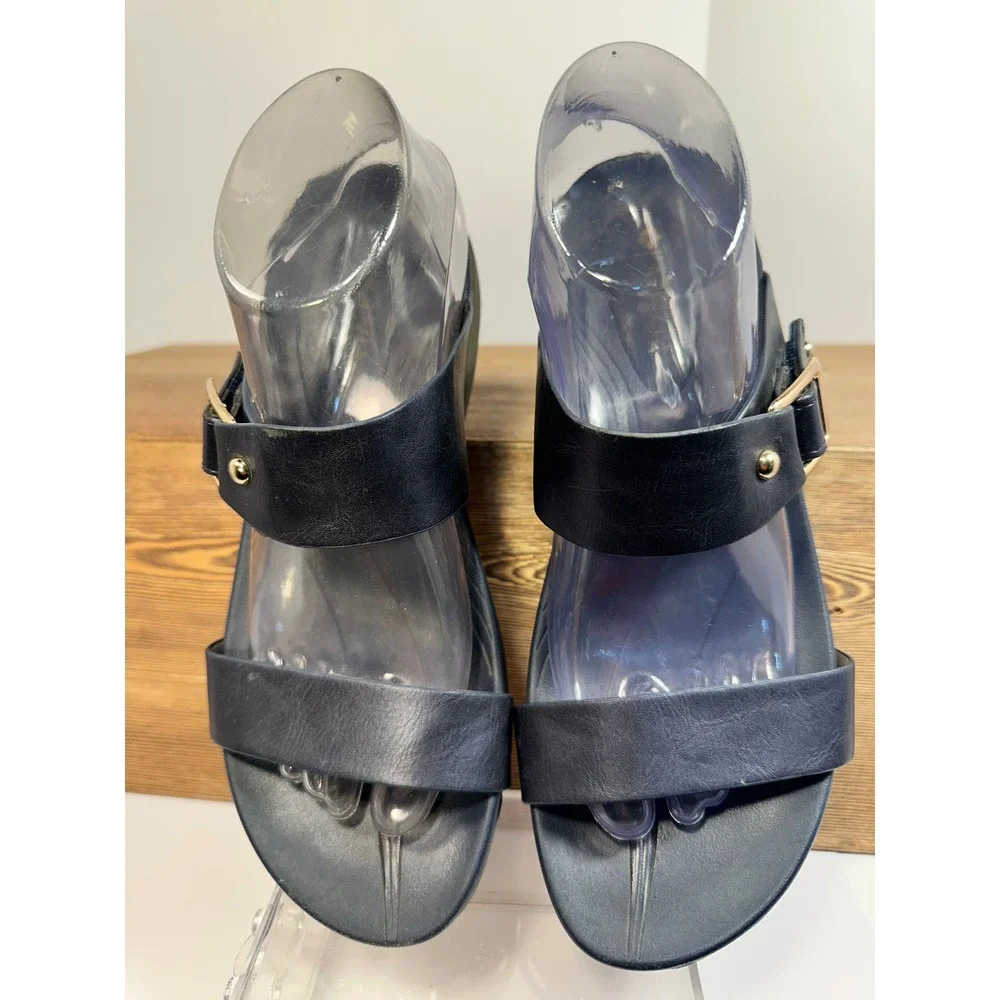 Patrizia Spring Step Leather Comfort Slide Sandal Quiet Luxury Minimalist 9.5-10